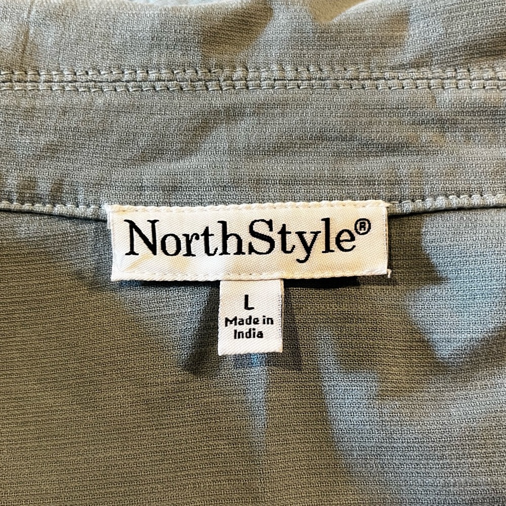 North Style Women’s Cotton Collared Button Front Jacket Size Large in Bl… - Picture 9 of 10